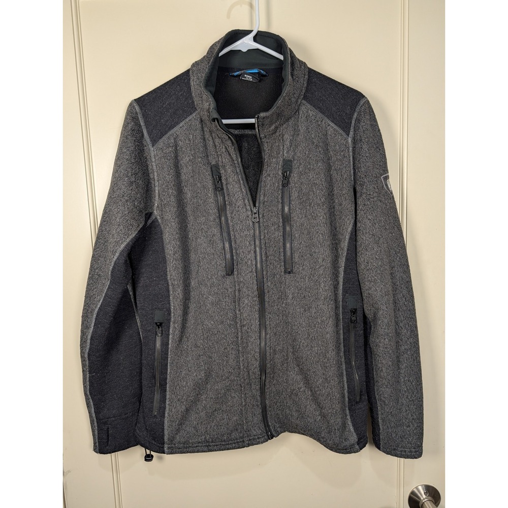 Kuhl Interceptr Full Zip Fleece Jacket Mens Medium Charcoal Gray 3042